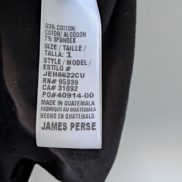 JAMES PERSE Black Tank Jersey Sleeveless Dress Cotton Spandex, Size 1/S, NWOT - Picture 5 of 7